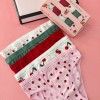 5li String Çilek Kiraz desenli İç Çamaşır Set 