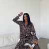 Özel Seri Leopar Baskılı Pamuklu Pijama Takımı