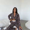 Özel Seri Leopar Baskılı Pamuklu Pijama Takımı
