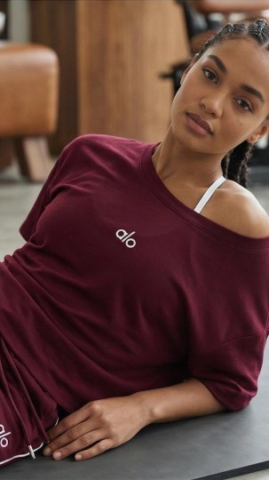 Bordo Eşofman, Crop T-Shirt & Büstiyer Takım