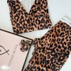 Leopar Desen Kadife Pijama Takımı