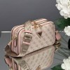 Guess Logolu Pudra Detaylı Çift Fermuarlı Kadın Omuz & Çapraz Çanta
