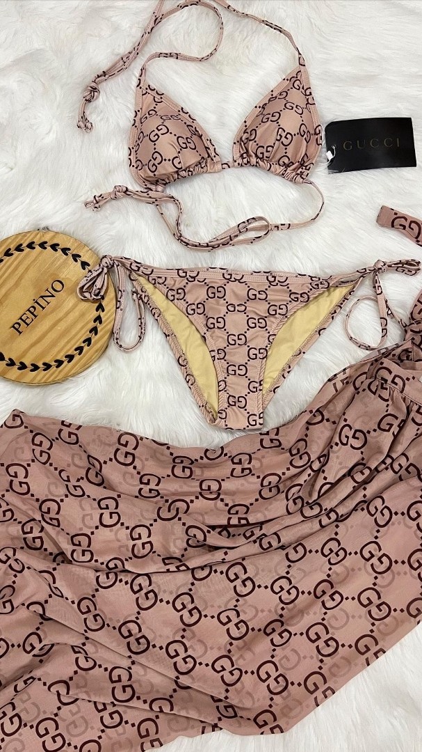 3'lü Krem Pareolu Bikini Set