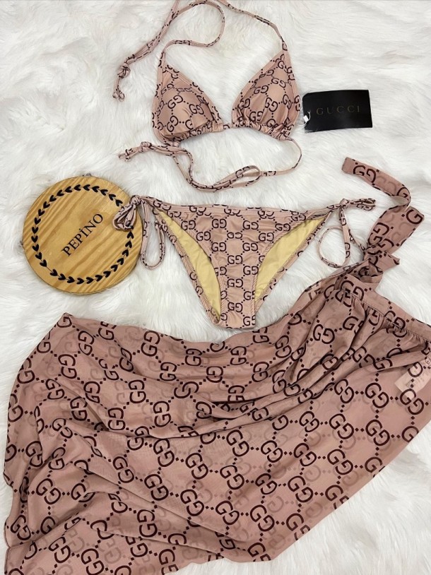 3'lü Pareolu Bikini Set