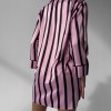 Vs Siyah Pembe İpek Saten Tunik