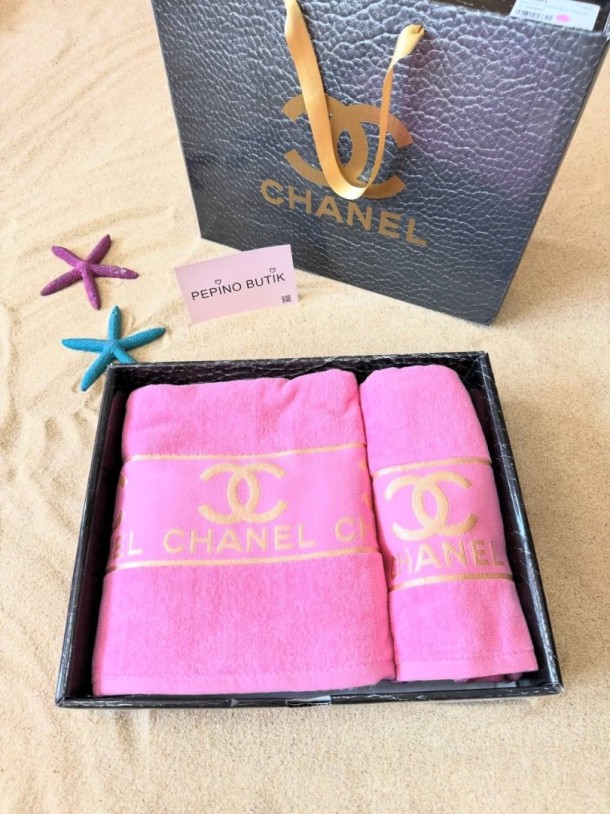 Pembe Bambu İplik Havlu Takım