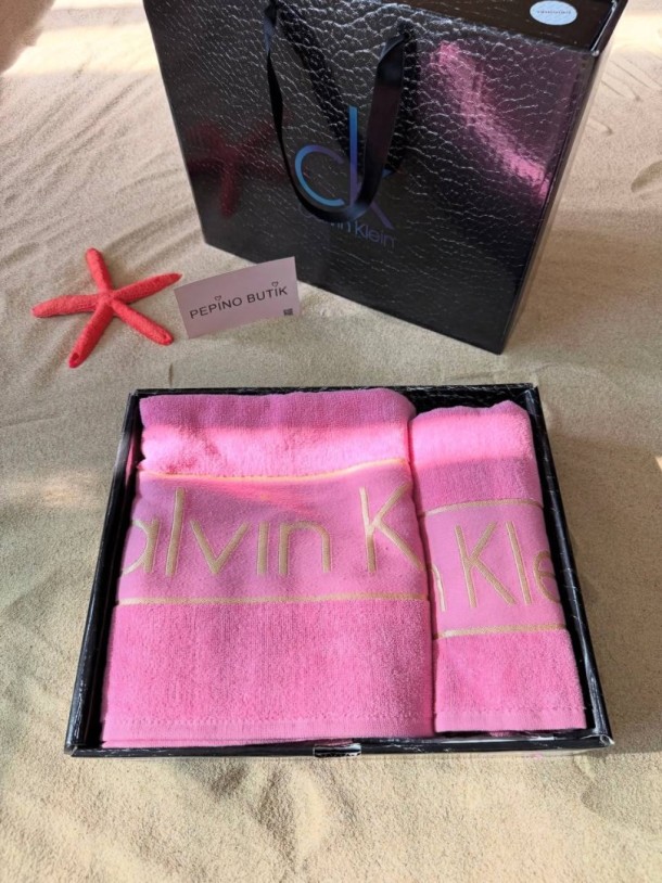 Pembe Bambu İplik Havlu Takım