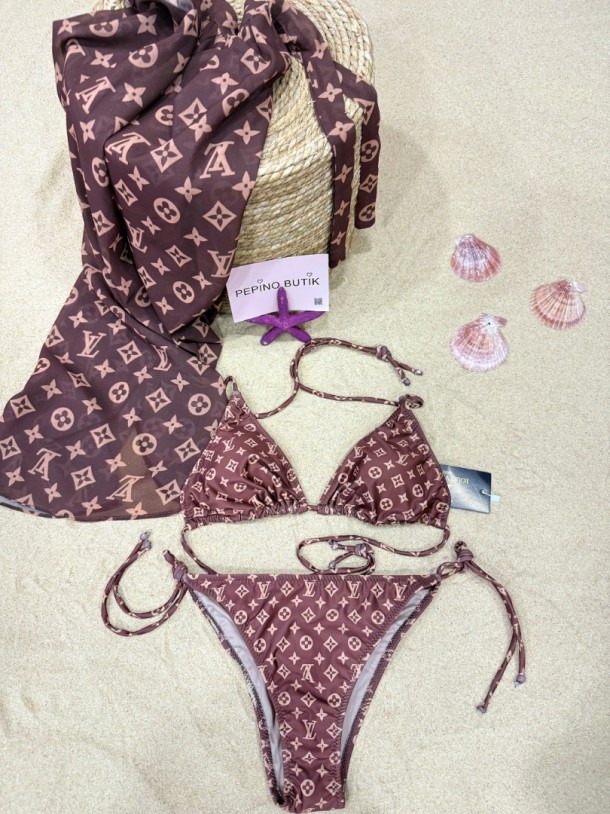 3'lü Pareolu Bikini Set