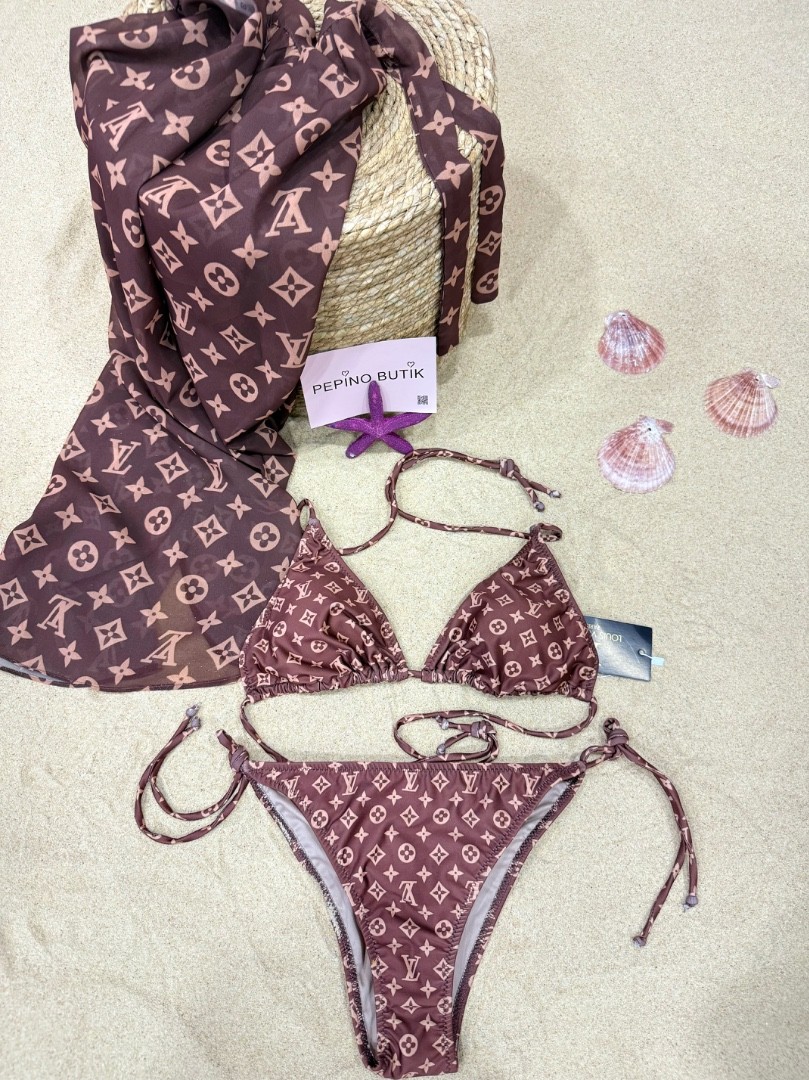 3'lü Pareolu Bikini Set