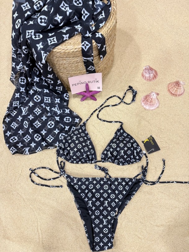 3'lü Pareolu Bikini Set
