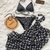 3'lü Pareolu Bikini Set