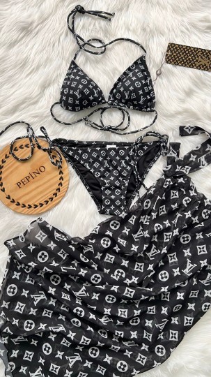 3'lü Pareolu Bikini Set