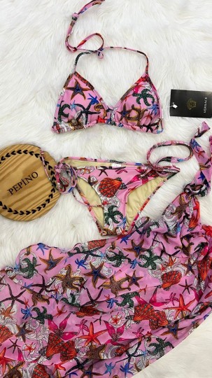 3'lü Pareolu Bikini Set