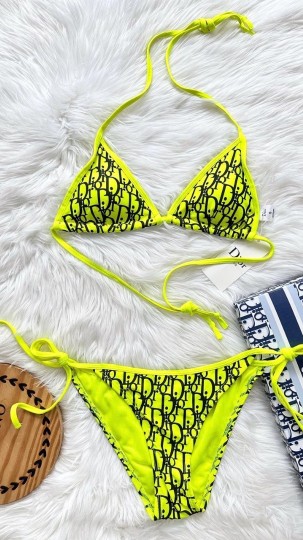 Neon Sarı Bikini Takım