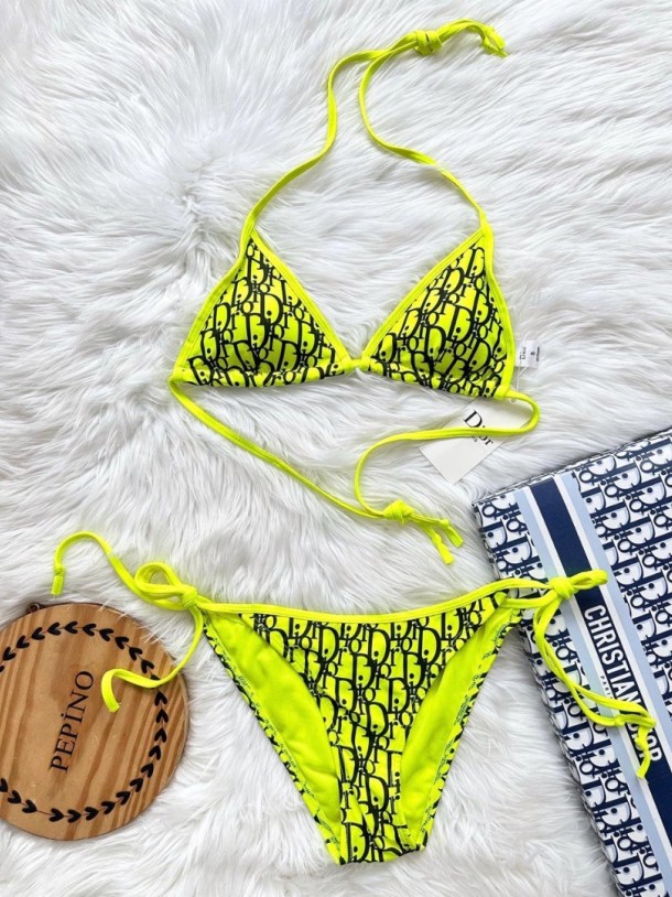 Neon Sarı Bikini Takım