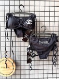 Siyah Nakışlı Bikini Takım
