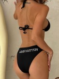 Siyah Nakışlı Bikini Takım
