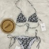 Beyaz Siyah Bikini Takım