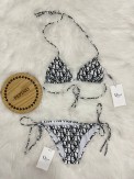 Beyaz Siyah Bikini Takım