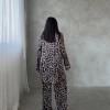 Armani Leopar Baskılı Saten Tunik & Pantolon & Sütyen Set