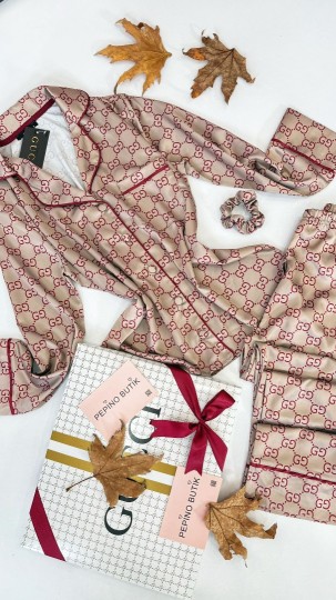 Guccı Armani İpek Saten Pijama Takımı