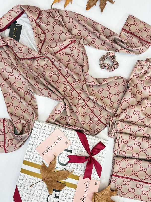 Guccı Armani İpek Saten Pijama Takımı