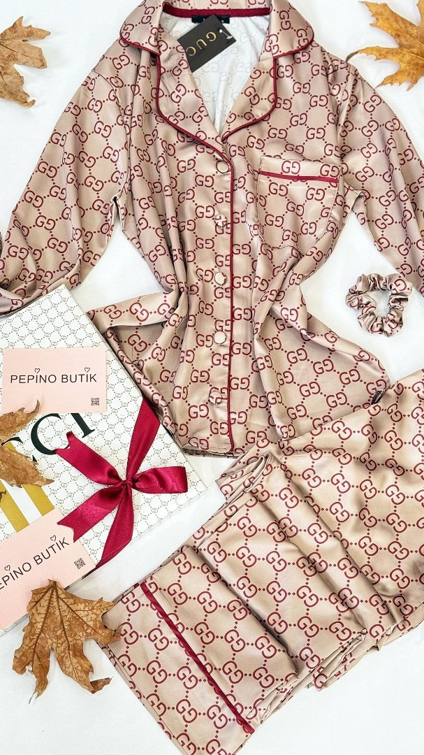 Guccı Armani İpek Saten Pijama Takımı