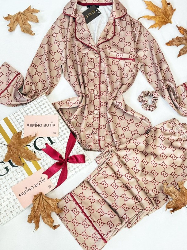 Guccı Armani İpek Saten Pijama Takımı