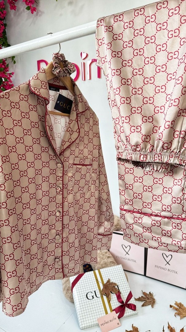 Guccı Armani İpek Saten Pijama Takımı