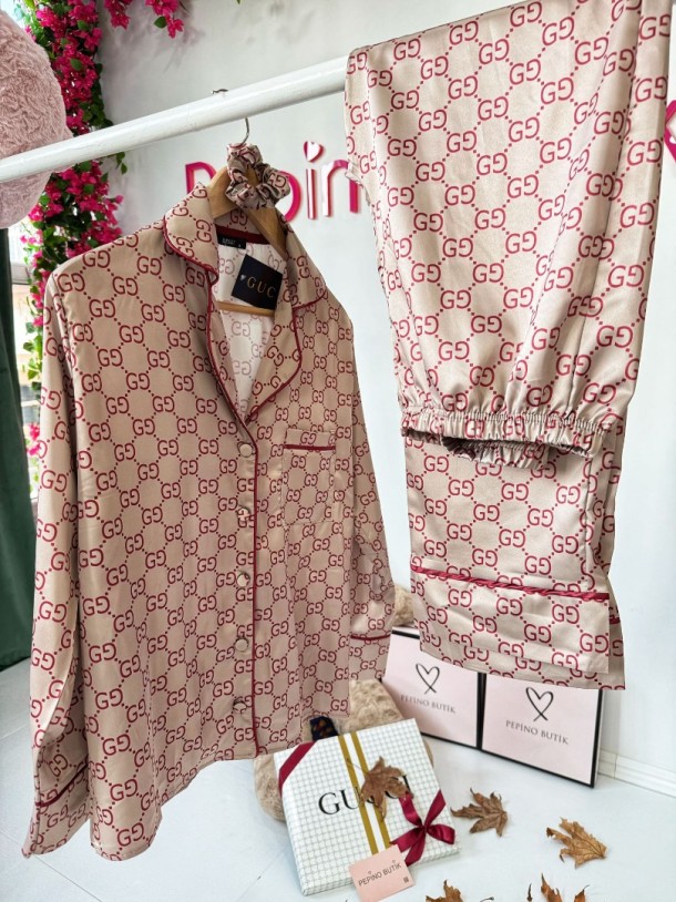 Guccı Armani İpek Saten Pijama Takımı
