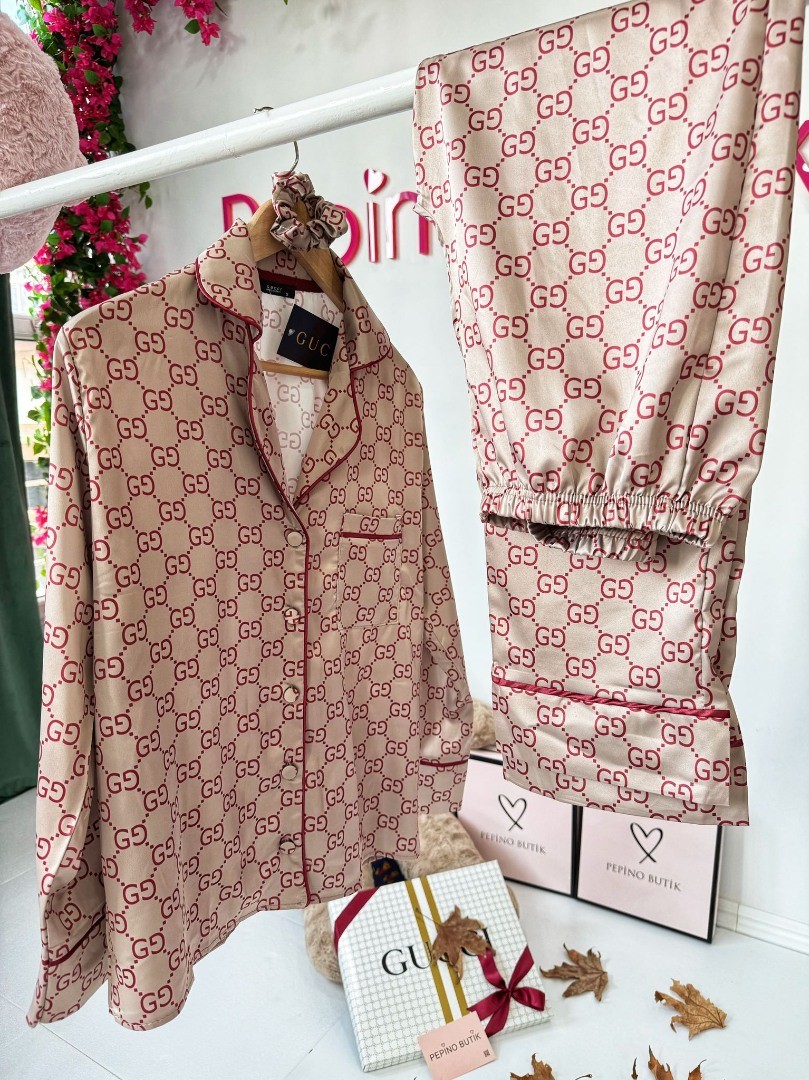 Guccı Armani İpek Saten Pijama Takımı