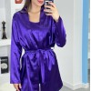 3'Lü Mor İpek Saten Set 