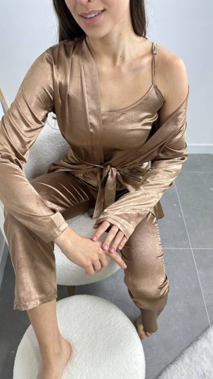 3'Lü Vizon İpek Saten Set 