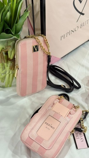Vs Pembe Çizgili Çapraz Çanta