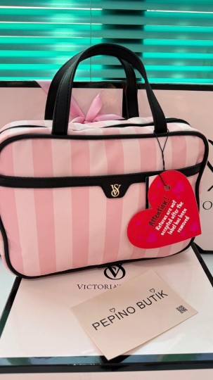 Vs Pembe Çizgili Ekspres Seyehat Çantası
