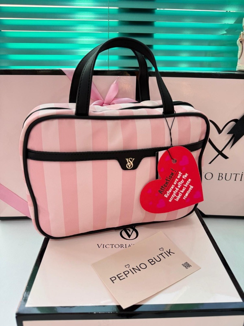 Vs Pembe Çizgili Ekspres Seyehat Çantası