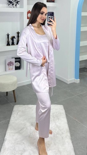 3'Lü Pudra İpek Saten Set 