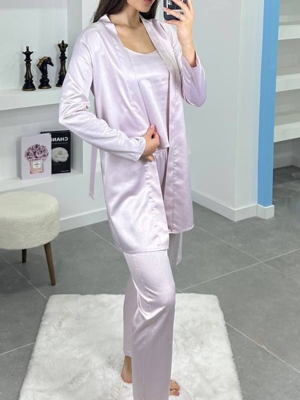 3'Lü Pudra İpek Saten Set