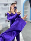 3'Lü Mor İpek Saten Set