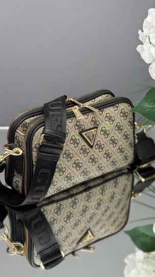 Guess Logolu Çift Bölmeli Omuz & Çapraz Askılı Kadın Çanta