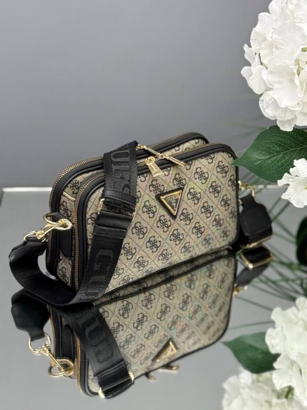 Guess Logolu Çift Bölmeli Omuz & Çapraz Askılı Kadın Çanta