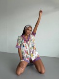 İkonik Stil Saten Şort Takım